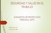 Seguridad y salud en el trabajo : ELEMENTOS DE PROTECCION PERSONAL (epp)