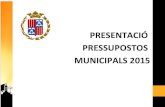 Presentació dels pressupostos 2015 Ajuntament de Berga