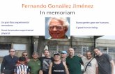 Fernando González-Jiménez. In Memorian.