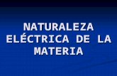 Naturaleza EléCtrica De La Materia