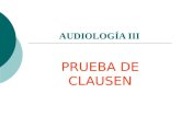 Prueba de Clausen - Audiología
