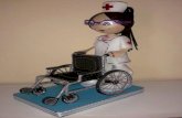 Enfermera con silla de ruedas pap y moldes