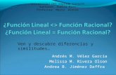 Función Racional/Lineal