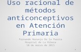 Anticonceptivos en Atención Primaria (por Fernando Naranjo)