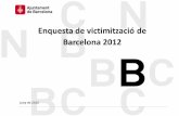 Enquesta de victimitzacióde Barcelona 2012