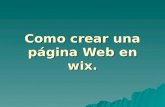 Como crear una página web en wix