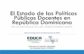 El Estado de las Políticas Públicas Docentes en República Dominicana