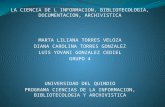 Trabajo Ciencia de la Información, Documentación y Archivística (Liliana Torres, Diana Torres, Yovani González)
