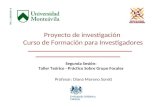 Curso de formación para investigadores - Grupos focales - Sesión 4 - Prof. Diana Moreno