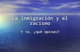 Inmigración y racismo