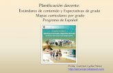 Estándares, espectativas y mapas curriculares para español