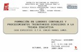 Educacion Técnica Comercial FORMACION EN LABORES CONTABLES DIRIGIDOS A LA TRIADA EDUCATIVA
