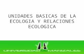 Unidades basicas de la ecologia y relaciones ecologica
