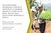 Evaluación de Sequías Metereologicas y Procesos de Adaptación de las Comunidades Agrícolas de la Cuenca del Rio D'Agua - Valle del Cauca, Colombia