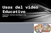 Usos del video educativo