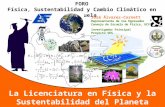 La Licenciatura en Física y la Sustentabilidad del Planeta