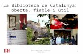 Presentació de la Biblioteca de Catalunya per a estudiants universitaris