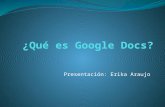 Presentación ¿qué es Google Docs?