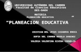 Planeacion educativa Valeria Rivera, Cristian Casanova y Sofia Novelo
