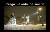 Praga nevada de noche