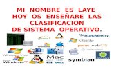 Trabajo clasificacion de sistema operativo laye