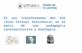 El uso transformador del avs (aula virtual sincrónica) en el marco de una pedagogía constructivista y dialógica