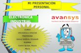 Mi Presentación, Reyna Maria Castro Quispe, Electrònica Industrial, Avansys.