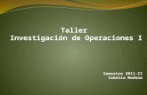 Investigación de operaciones 2011-2