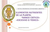 Elementos nutrientes de la planta