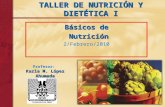 Taller de nutrición y dietética Repaso De Nutrientes 290110