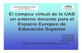 El campus virtual de la UAB, un entorno docente para el espacio europeo de educación superior