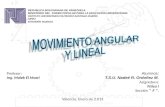 Mapa mental conceptual de movimientos angular y lineal