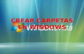 Crear carpetas en windows