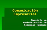 Clase No. 1 Comunicación Empresarial