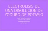 Electrolisis de una disolucion de yoduro de potasio