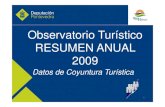 Resumen Anual Turismo Pontevedra 2009