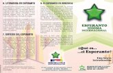 Tríptico: ¿Qué es el Esperanto?