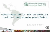 Gobernanza de la SAN en América Latina: Una mirada panorámica