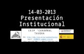 14 03-13 presentación institucional