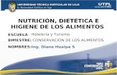 Concervacion de los alimentos (II Bimestre - Nutricion Dietetica e Higiene de los Alimentos)