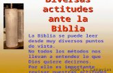 Actitudes ante la biblia