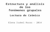 Estructura y análisis de los fenómenos grupales 2014 lectura de crónica