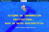 SISTEMA DE INFORMACIÓN INSTITUCIONAL: BASE DE DATOS GEOCIENTÍFICA