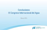 Conclusiones del III Congreso Internacional del Agua 2014