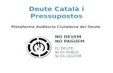Deute català i pressupostos Generalitat 2014. Estudi PAD BCN