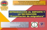 Presentación programa asignatura Introducción CDR - UTP