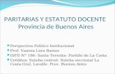 Paritarias y Estatuto del Docente- Prov. de Buenos Aires