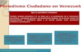 Periodismo Ciudadano y redes sociales en Venezuela