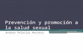 Prevención y promoción a la salud sexual