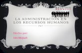 La administración en los recursos humanos